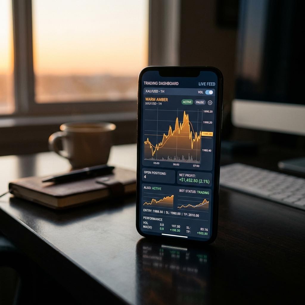 Djerv Vekstnaden automatisert krypto-trading grensesnitt
